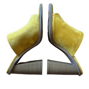 Mustard Yellow Women's Slide Sandals, Size 8